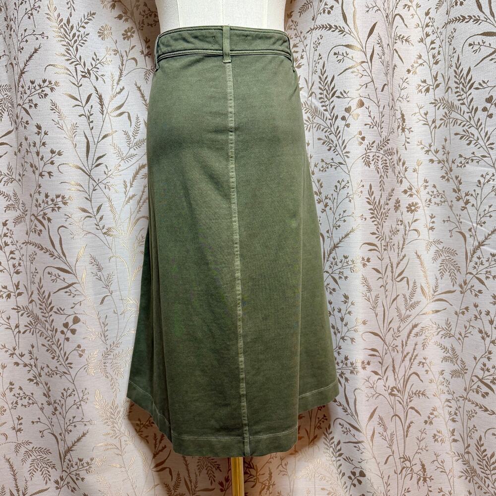 SONOMA Green Button Front Utility Midi Skirt Womens XL Prairie Cottagecore Boho - Picture 6 of 14